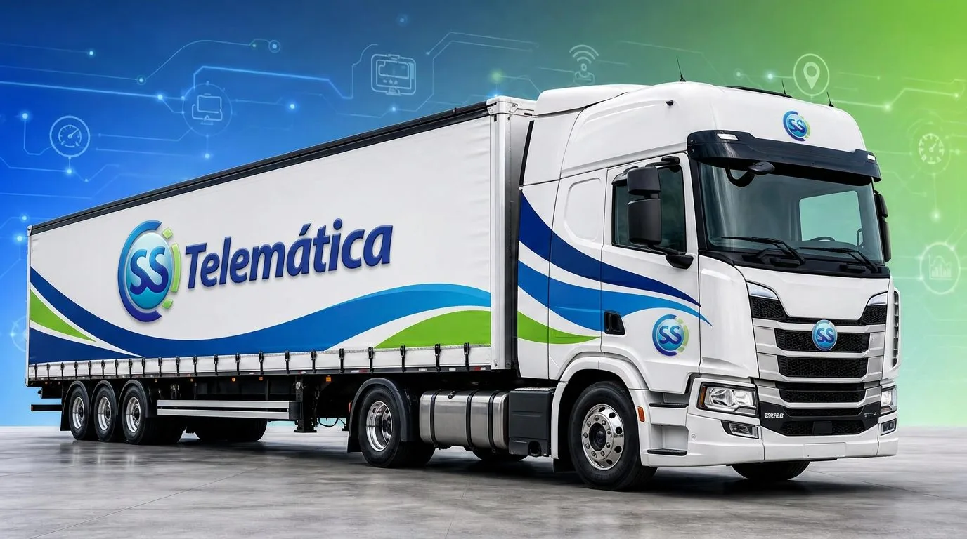 Caminhão de carga da SS Telemática